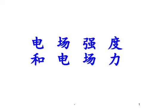 高三物理电场强度跟电场力PPT课件