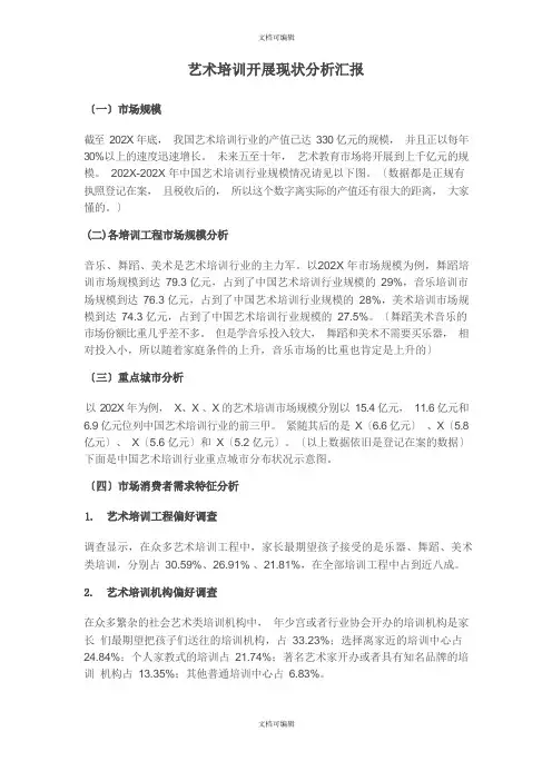 艺术培训发展现状分析报告