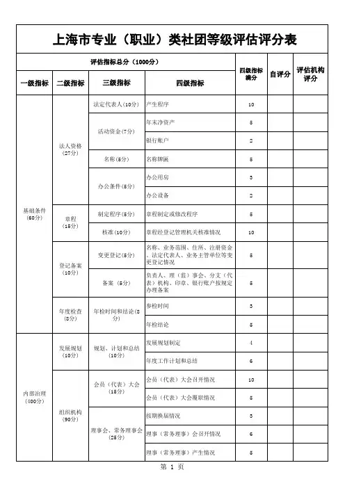 评估评分表2