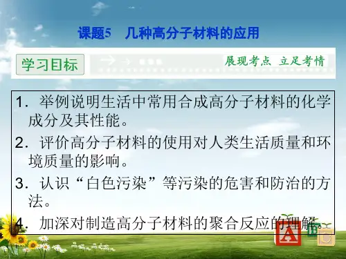 高中化学4-5几种高分子材料的应用同步课件鲁科版选修1