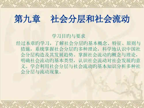 社会分层和社会流动