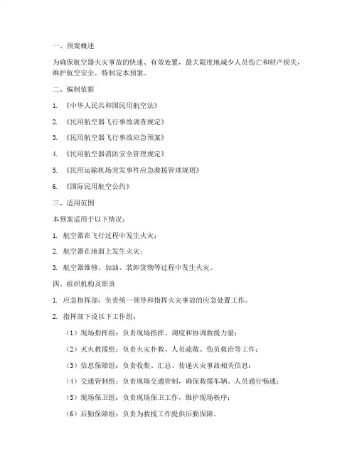 航空器火灾应急预案
