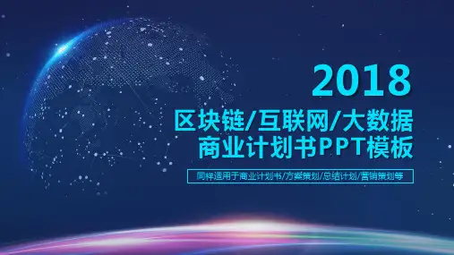 区块链大数据商业计划书精美大气通用动态PPT模板素材方案