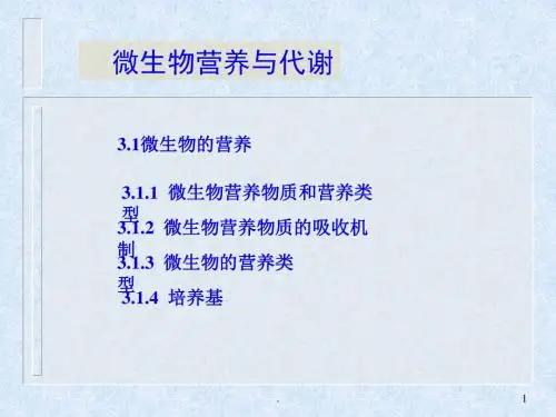 (医学课件)微生物营养与代谢PPT演示课件