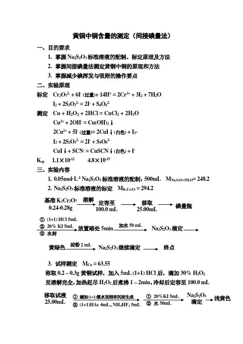 AA08黄铜中铜含量的测定