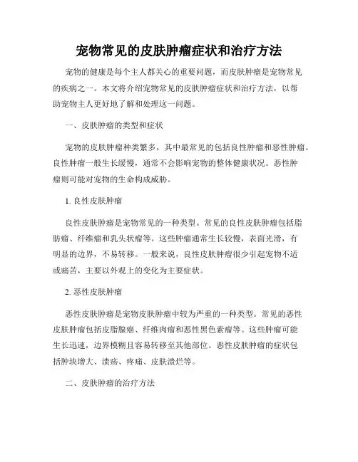 宠物常见的皮肤肿瘤症状和治疗方法