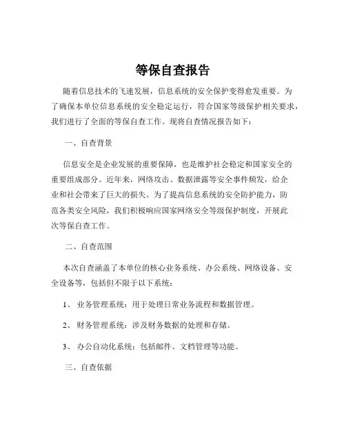 等保自查报告