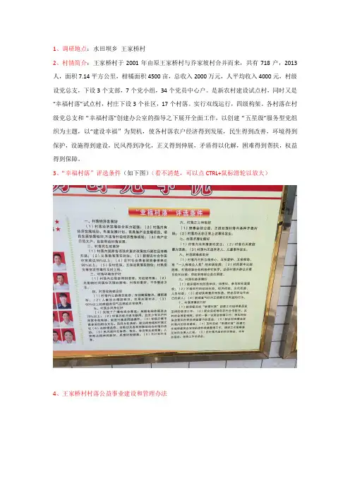 水田坝乡王家桥村