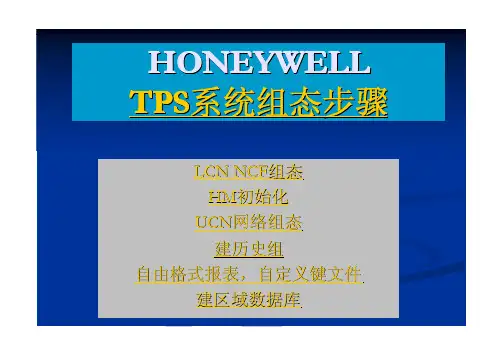 HONEYWELL-DCS系统-TPS系统组态