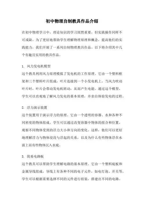 初中物理自制教具作品介绍