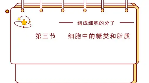 必修一 2.3细胞中的糖类和脂质课件
