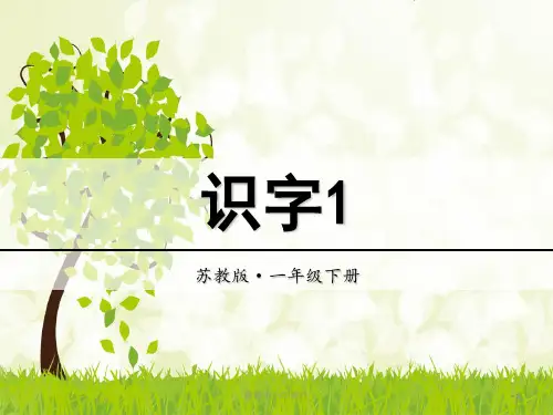 最新部编版苏教版一年级语文下册全套课件识字1
