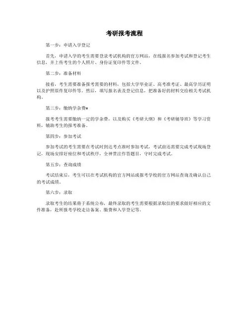 考研报考流程