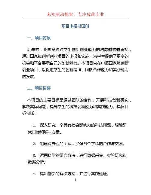 项目申报书国创