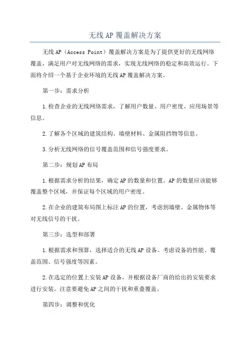 无线AP覆盖解决方案