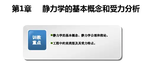 考研复习—工程力学——第1章 静力学的基本概念和受力分析