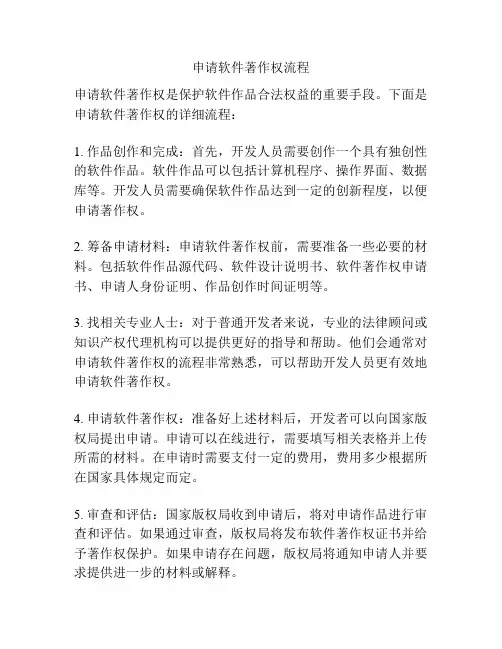 申请软件著作权流程