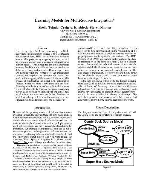 Learning Models for Multi-Source Integration