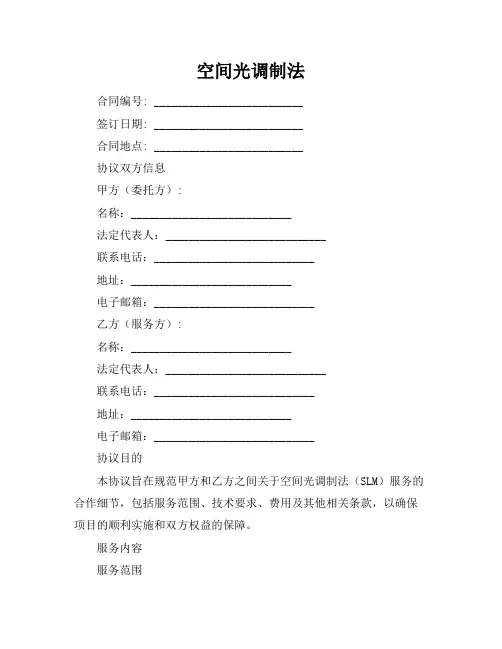 空间光调制法