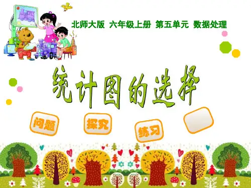 北师大版六年级上册数学 《统计图的选择》数据处理PPT课件