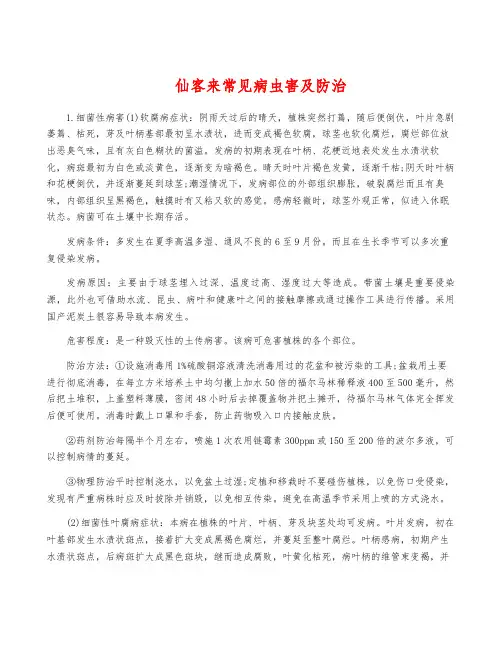 仙客来常见病虫害及防治