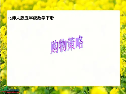 北师大版数学五年级下册《购物策略》之一PPT课件