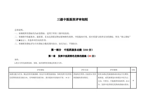 三级中医医院评审细则(三甲中医院评审)
