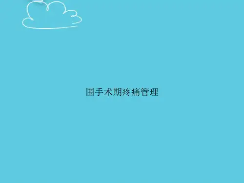 围手术期疼痛管理精选PPT