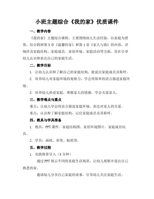 小班主题综合《我的家》优质课件