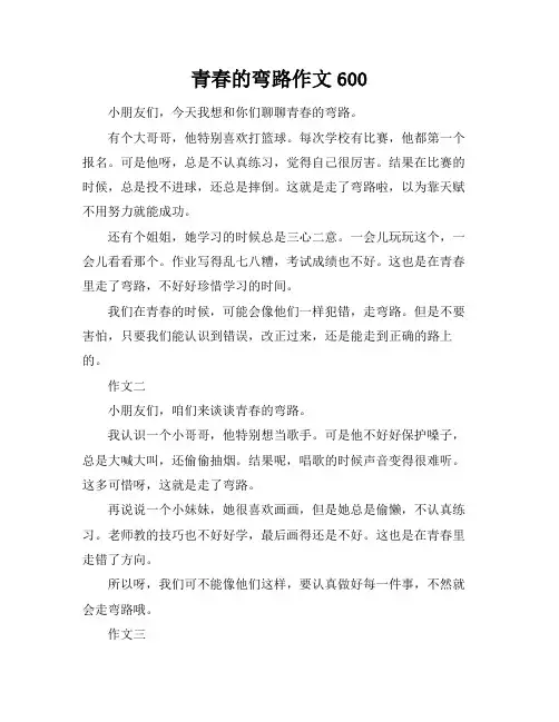 青春的弯路作文600