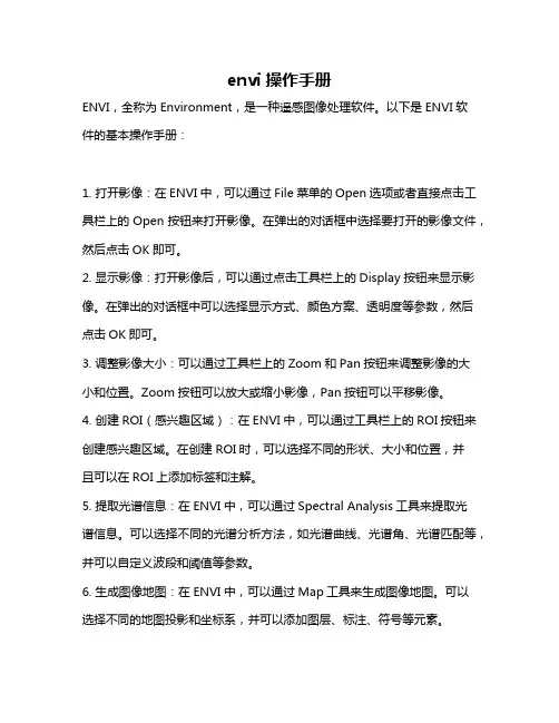 envi操作手册