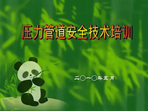 压力管道安全技术培训