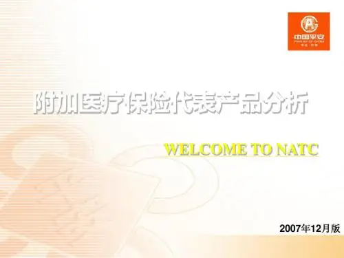 附加医疗保险代表产品分析课件(PPT 33张)