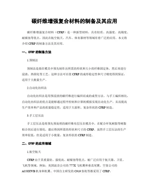 碳纤维增强复合材料的制备及其应用