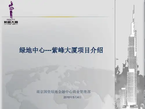 紫峰大厦项目介绍