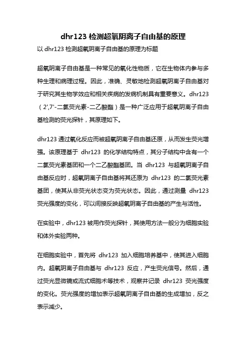 dhr123检测超氧阴离子自由基的原理