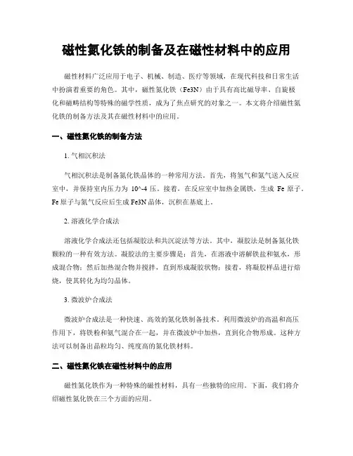 磁性氮化铁的制备及在磁性材料中的应用