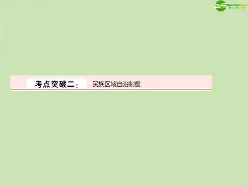 2012年高考政治一轮复习 民族区域自治制度课件