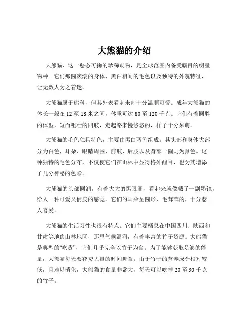 大熊猫的介绍