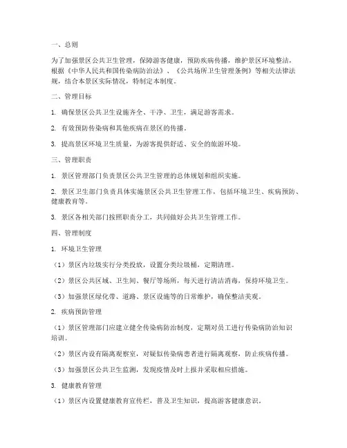 景区公共卫生管理制度