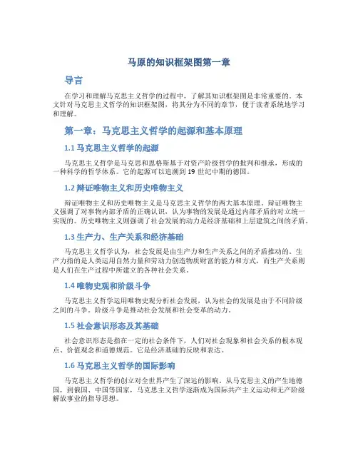 马原的知识框架图第一章