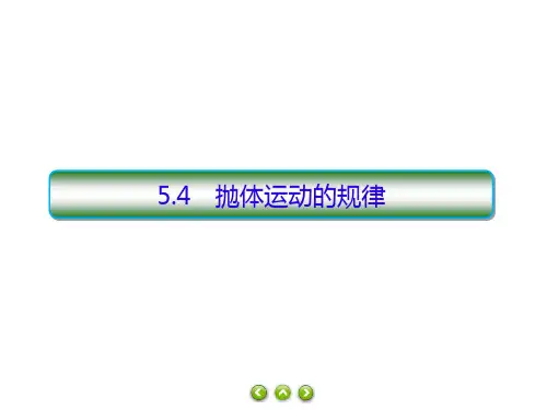 2021学年高一下学期物理人教版(教材)必修第二册习题PPT5.4抛体运动的规律