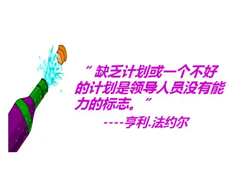 第六章-计划(简)PPT课件