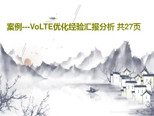 案例---VoLTE优化经验汇报分析 共27页PPT文档29页