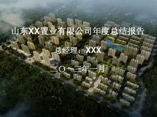 房地产公司2012年工作报告及2013年工作计划