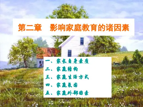 第二章制约学前儿童家庭教育的因素