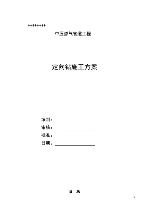 顶管定向钻施工方案