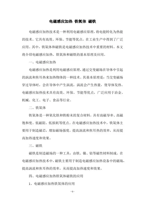 电磁感应加热 铁氧体 磁铁