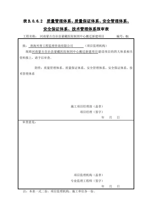 工程四大体系
