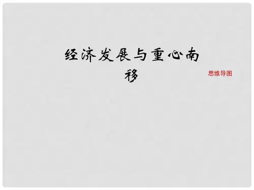 七年级历史下册 第10课《经济发展与重心南移》(思维导